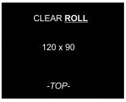 CLEAR-ROLL Form B / 120x90cm -TOP- 