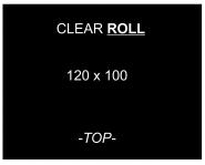 CLEAR-ROLL Form B / 121x100cm -TOP- 