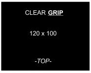 CLEAR-GRIP Form B / 120x100cm -TOP- 
