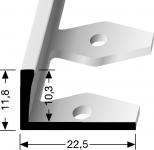 EB-Profil Messing 10,3 mm Einzelschiene 250 cm 