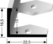 EB-Profil Messing 15 mm Einzelschiene 250 cm 