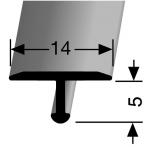 T-Profil Alu-Silber  14 x 5 - L 270 cm 